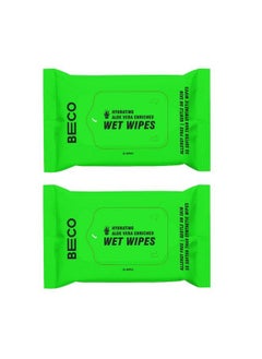 Buy Bamboo Aloe Vera Wet Wipes 25 Pulls Each Pack Of 2 100% Natural & Eco Friendly in Saudi Arabia