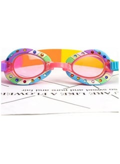 Buy Kids Swim Goggles, Anti Fog No Leak UV Protection Wide View Swim Goggles for Age 3-16 Boys Girls (Rainbow) in UAE