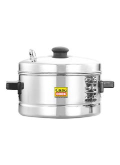 Buy 16-Piece Stainless Steel Idly Maker Pot | 16 Pits Idly Steamer Pot | Perfect and Soft Idly Cooker | Heat Resistant Bakelite Handle | Silver in UAE