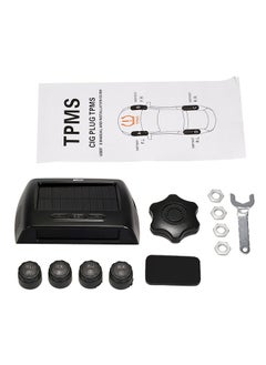 Buy TPMS Wireless Real-time Tire Pressure Monitoring System with Clear LCD Display & 4 External Sensors in UAE