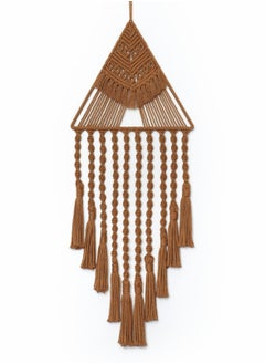 اشتري Macrame Woven Wall Hanging Dream Catcher Triangle Tassel Geometric Art Boho Backdrop Bohemian Home for House, Apartment, Dorm, Bedroom, Nursery, Party Decorations, Wedding, Wall Ornament في السعودية