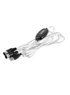 Buy USB IN-OUT MIDI Interface Cable Converter PC to Music Keyboard Adapter Cord in UAE