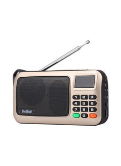 Buy USB Portable Digital Radio V476 Gold in UAE