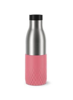 اشتري Bludrop Thermal Stainless Steel Bottle Pink/Grey/Black 0.5 Litre في الامارات