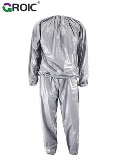 Buy Sauna Sweat Suit, Heavy Duty Sauna Suit For Women Men, Exercise Weight Loss Gym Fitness Workout, Reflective Trim Sweat Sauna Suit Weight Loss Long-Sleeved Trousers Suit, XL in UAE