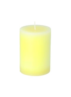 Buy Citronella Pillar Candle Yellow 8Oz in Saudi Arabia