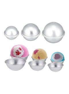 Buy Baking Mould, 3Pcs Bath Bomb Mould Set Hemispheres Cake Mould Baking Mould Pudding Mould for Party in UAE