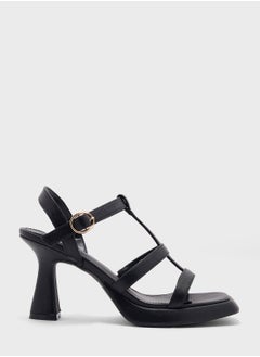 اشتري Flared Heel Platform Sandal في الامارات