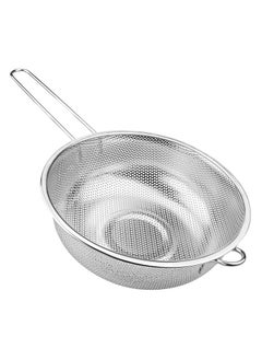 Buy Stainless Steel Strainer 22 cm– Micro-Perforated for Efficient Straining, Long Ergonomic Handle, Hangable for Convenient Storage, Rust-Resistant, Perfect for Cooking, Baking, and Tea Brewing in UAE