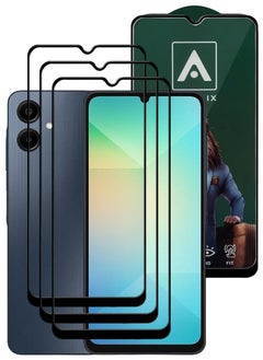 Buy 3 Pieces Antistatic ESD Dustproof Premium Quality High Definition Tempered Glass Screen Protector Designed For Samsung Galaxy A06 in UAE