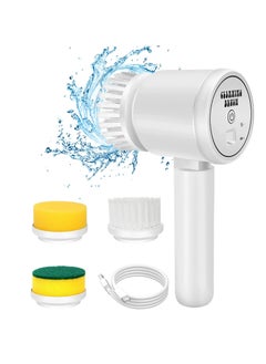 Buy SYOSI Electric Spin Scrubber, Electric Cleaning Brush for Bathroom Rechargeable Scrubber with 3 Replaceable Cleaning Brush Heads for Tub Floor Tile Window Kitchen in Saudi Arabia