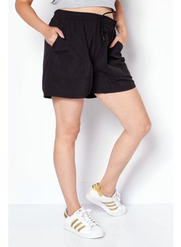 اشتري Women Sportswear Fit Brand Logo Training Short, Black في الامارات