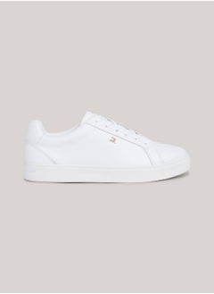 Buy Women's Flag Leather Court Trainers -  Leather upper, White in Saudi Arabia