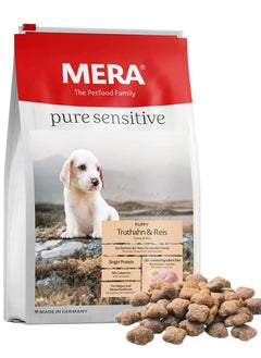 Buy MERA Pure Sensitive Puppy with Turkey and Rice 4 kg in UAE