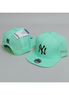 Buy Stylish NY Beach Cap - Turquoise Metal Logo Mish Baseball Hat - Summer Fashion Accessory in Egypt
