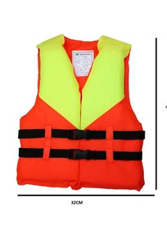 Buy Dual Color Polyester Life Jacket for kids & adults - high visibility reflecting tape swim vest for water safety in UAE
