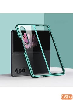 Buy Case For Samsung Galaxy Z Fold 4 Cover 5G Electroplating PC Shockproof Phone Cover Green in UAE