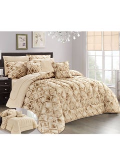 Buy 8-Piece Comforter Set Two-Sided Microfiber Double King Size 240x260 in Saudi Arabia