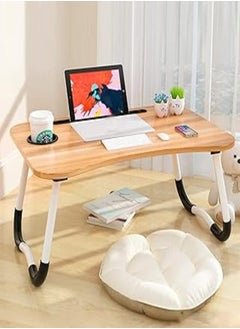 Buy Laptop Bed Table,Portable Lap Desk,Notebook Stand Reading Holder,Notebook Table Dorm Desk with Foldable Legs & Cup Slot,for Eating Breakfast,Reading,Watching Movie on Bed/Sofa in Egypt