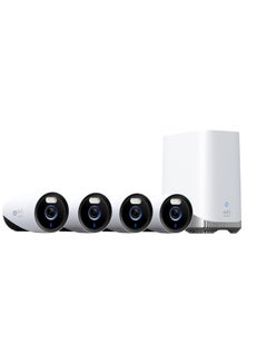 اشتري T8600 NVS eufy Security eufyCam E330 (Professional) 4-Cam Kit 4K Outdoor Security Camera System, 10CH Wired Wi-Fi NVR with 1TB Hard Drive for 24/7 Recording, Cross-Camera Tracking, No Monthly Fee في الامارات