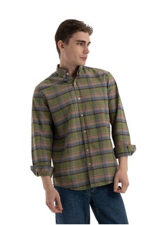 Buy Shirt Men's, Stylish, Oxford Cotton , Green , Multicolor in Egypt