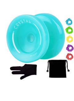 اشتري K2 Responsive Plastic FingerspinYoyo for Kids Beginners Yoyo with Yoyo Glove Yoyo Bag 5 Yoyo Strings-Lake Blue في السعودية