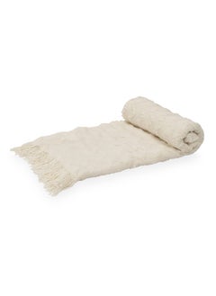 Buy Ohio Throw, Off White - 127X152 Cm in UAE