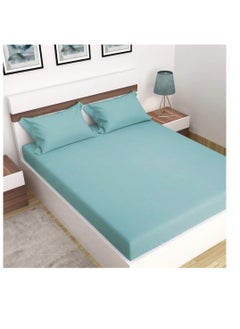 Buy Orchard Exclusive (Sea Green) King Fitted Fitted Sheet (Set of 1 Pc)  Cotton percale Weave, Soft and Luxurious, High Quality Bed linen -180 TC in UAE