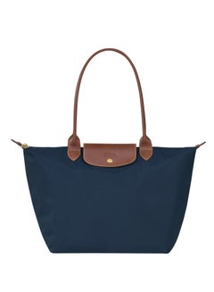Buy Longchamp women's large tote bag, handbag, shoulder bag, navy blue classic style Topic: in Saudi Arabia