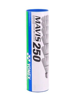 Buy Yonex Mavis 250 Green Cap Slow Badminton Shuttlecock 6 Pack, White in UAE