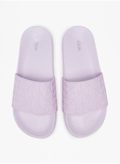 Buy Women's Textured Slip-On Slides in Saudi Arabia