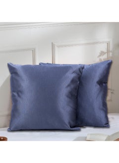 Buy Sapphire Splendor Sapphire Blue 16x16 Inch Decorative Cushion & Cushion Cover-Set of 2 in UAE