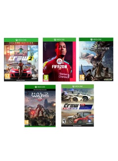 Buy Xbox One Bundle 5 Games The Crew 2: Deluxe Edition - Monster Hunter - FIFA 20 Champions - Halo Wars 2 - The Crew : Ultimate Edition in Saudi Arabia