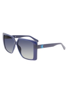 Buy Full Rim Injected Square Calvin Klein Jeans Sun Ckj22607S 5614 (400) Blue in UAE