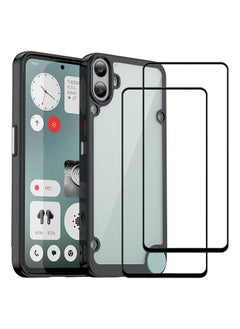 Buy [1+2 Sets] For Nothing CMF Phone 1 Case & Screen Protector Transparent Frame Protective Cover with 2 Tempered Glass Screen Protector in Saudi Arabia