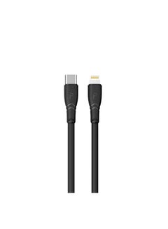 Buy Pawa PVC USB-C to Lightning Cable 20W 2M - Black in UAE