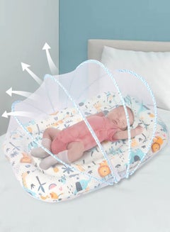 Buy Baby Portable Bed with Mosquito net and Pillow, Breathable Baby Sleep Pod Newborn Baby Bassinet Bed Crib Cotton Infant Crib Bassinet in Bed with Parents, Perfect for Traveling and Napping in Saudi Arabia