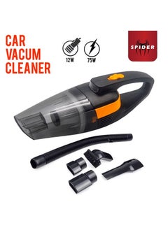 Buy Car Vacuum Cleaner - Portable, High Power, Mini Handheld Vacuum w/ 3 Attachments, 9 Ft Cord & Bag - 12v, Small Auto Accessories Kit for Interior Detailing - Black/Orange in Saudi Arabia