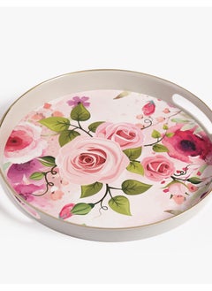 Buy Round serving tray, mirror model, with engraving in Saudi Arabia