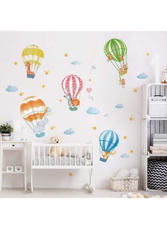 Buy Animals in Hot Air Balloons Wall Decals Elephant Giraffe Monkey Wall Stickers Baby Nursery Kids Bedroom Playroom Wall Decor in UAE