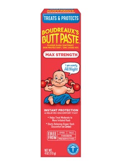 Buy Boudreaux's Butt Paste Diaper Rash Ointment | Maximum Strength | 4 Oz in Saudi Arabia