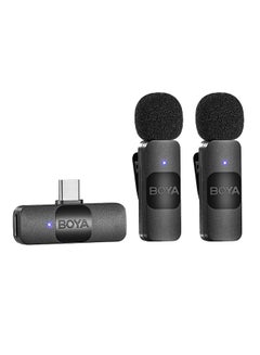اشتري ميكروفون لاسلكي من لافالير لأجهزة واجهة BOYA BY-V20 USB-C ، ميكروفون مكثف صغير لإلغاء الضوضاء لتسجيل الفيديو في السعودية