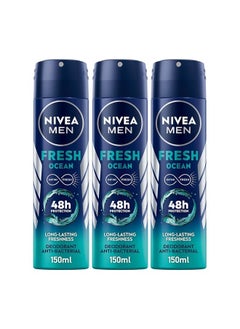 Buy Fresh Ocean Deodorant Spray 150ml Pack of 3 in UAE