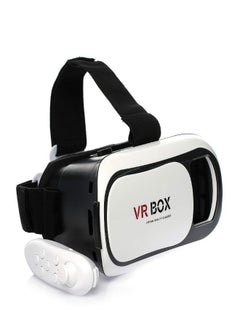Buy VR Box VR02 Virtual Reality 3D Glasses with Bluetooth Gamepad Remote Controller in UAE