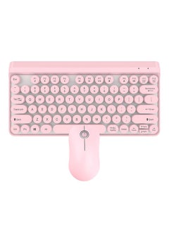 Buy K67 Wireless Keyboard Mouse Set Pink in Saudi Arabia