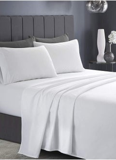 اشتري Lightweight Super Soft Easy Care Microfiber 4-Piece Bed Sheet Set with 35.56 CM Deep Pockets, King, في الامارات