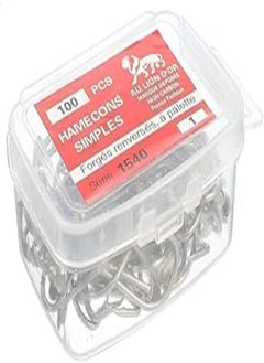 Buy Au Lion D'Or Fishing Hook Box 1540 Size 1 Silver Set of 100 in Egypt