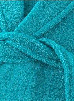 Buy SANDY Luxury Cotton 100% Shawl Bathrobe , Unisex Plush Robe , Perfect for Spa and Shower , XXl Size, Turquoise in Saudi Arabia