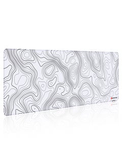 Buy Large Gaming Mouse Pad XL,Anti-Skid White Mousepad Large Keyboard Mouse Pad Desk Mat with Stitched Edges (800x300mm, White) 0154 in UAE
