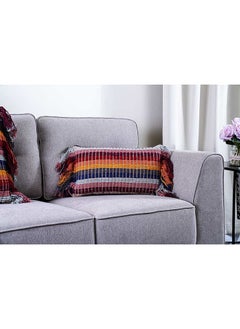 Buy Arden Fringed Filled Cushion Red 30x50Cm in UAE